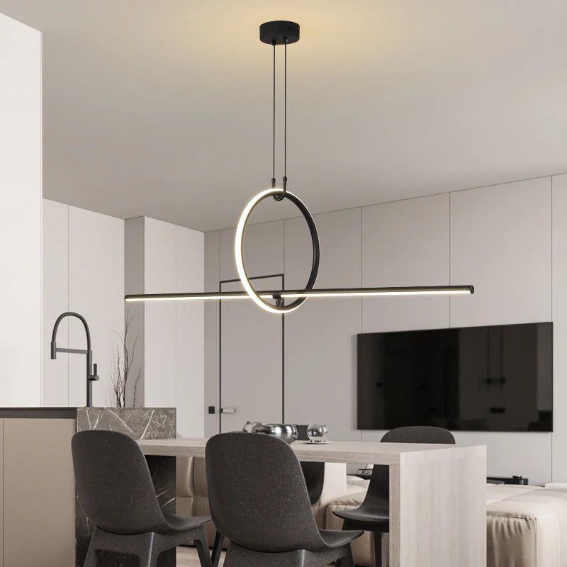 Simple led chandelier study room kitchen bedroom foyer living room hotel restaurant coffee shop office villa indoor family light