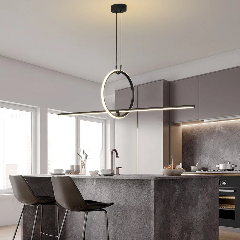 Simple led chandelier study room kitchen bedroom foyer living room hotel restaurant coffee shop office villa indoor family light