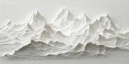 "Mistbound Peaks" Modern Art