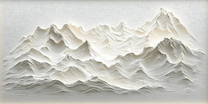 "Mistbound Peaks" Modern Art