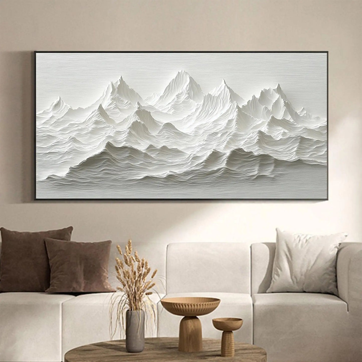 "Mistbound Peaks" Modern Art