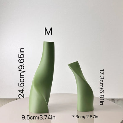 2 Piece Set of Special-Shaped Double Vase, Creative Dried Flower Vase, Multi-Color Optional, Suitable for Living Room, Kitchen,