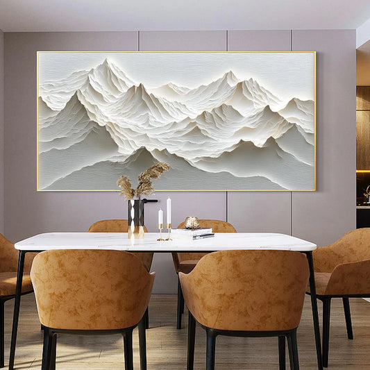 "Mistbound Peaks" Modern Art