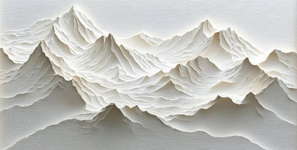 "Mistbound Peaks" Modern Art
