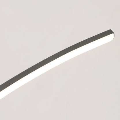 Contemporary Dining Room Pendant Light Sleek LED Arc Hanging Lamp Adjustable Brightness Energy Efficient Ideal for Kitchen Resta